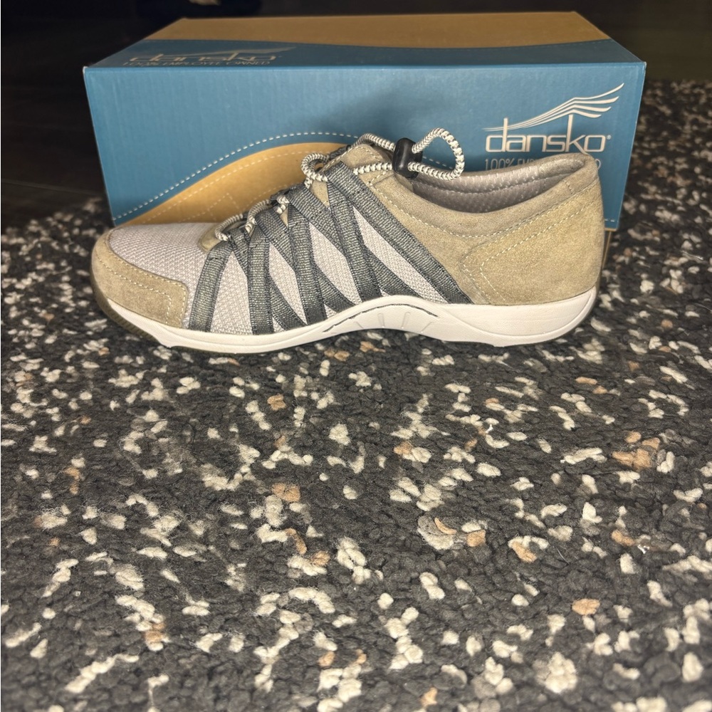 Dansko Beige and Gray Sneakers